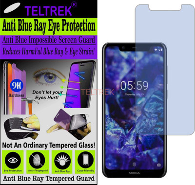TELTREK Tempered Glass Guard for NOKIA 5.1 PLUS (Impossible UV AntiBlue Light)(Pack of 1)