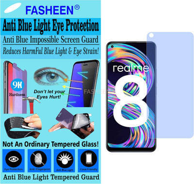 Fasheen Tempered Glass Guard for REALME 8 (RMX 3092) (Impossible UV AntiBlue Light)(Pack of 1)