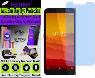 TELTREK Tempered Glass Guard for NOKIA C1 PLUS (Impossible UV AntiBlue Light)(Pack of 1)