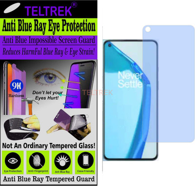 TELTREK Tempered Glass Guard for ONEPLUS 9R 5G (Impossible UV AntiBlue Light)(Pack of 1)
