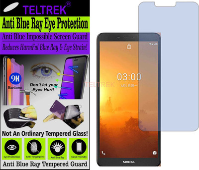TELTREK Tempered Glass Guard for NOKIA C3 (Impossible UV AntiBlue Light)(Pack of 1)