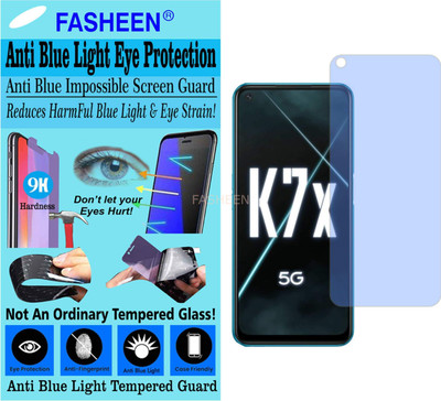 Fasheen Tempered Glass Guard for OPPO K7X 5G (Impossible UV AntiBlue Light)(Pack of 1)