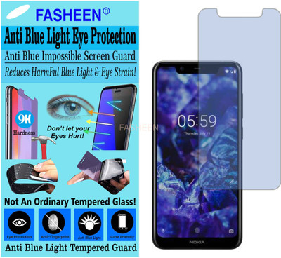 Fasheen Tempered Glass Guard for NOKIA 5.1 PLUS (Impossible UV AntiBlue Light)(Pack of 1)