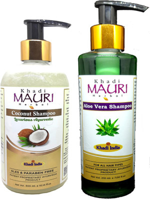 Khadi Mauri AloeVera & Coconut Shampoo - Pack Of 2(420 ml)