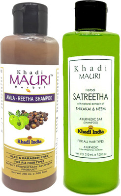 Khadi Mauri Amla_Reetha & Satreetha Shampoo(420 ml)