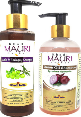 Khadi Mauri Amla Bhringraj & Onion Shampoo - Pack Of 2(510 ml)