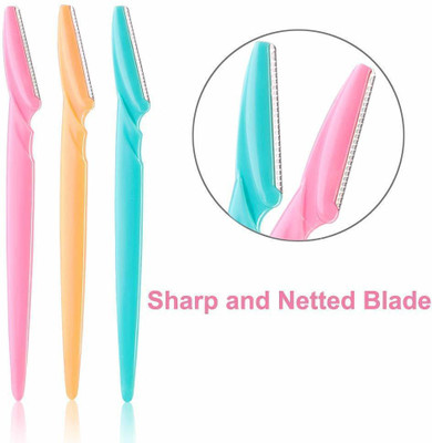 AKGENIC Eyebrow Razor Remove Hair Painlessly, Precise And Easy To Use, Multi, Men & Women(Pack of 3)