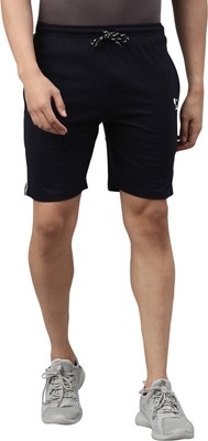 Lucky Roger Solid Men Dark Blue Sports Shorts