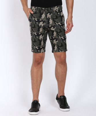 WROGN Printed Men Green Regular Shorts