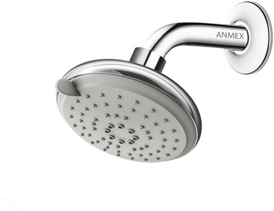 ANMEX 4X4 ABS Round Adjustable Flow Overhead Shower with 9inch SS Round Arm Shower Head