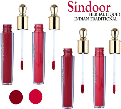 YAWI Best Water proof & Long Wear Sponge Applicator Liquid Maroon & Red Sindoor COMBO LIQUID(Maroon, Red)