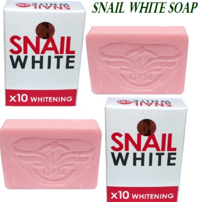 Snail White Soap For Minimize Pores and Dark Spots Reduction(Pack Of 3)(3 x 70 g)