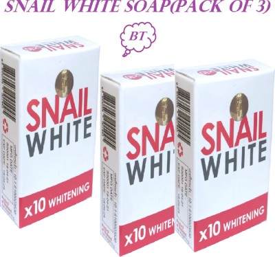 Snail WHITE Soap For Dark Circles Reduction and Scar Reduction(Pack Of 3)(3 x 70 g)