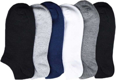 KRISHVIA Men Solid Ankle Length(Pack of 6)