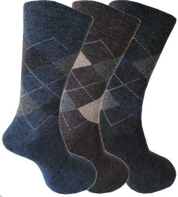KRISHVIA Men Printed Calf Length(Pack of 3)