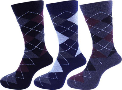 KRISHVIA Men Printed Calf Length(Pack of 3)