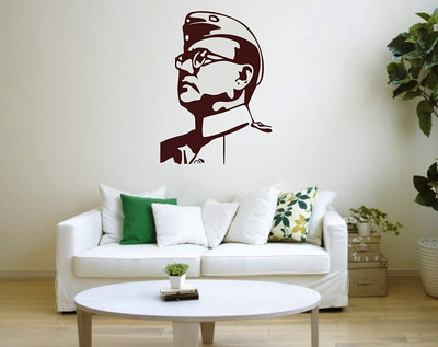Asmi Collections 85 cm Subhash Chandra Bose Wall Stickers Self Adhesive Sticker(Pack of 1)