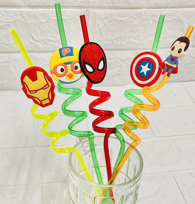 Le Delite Crazy Drinking Straw(Multicolor, Pack of 5)