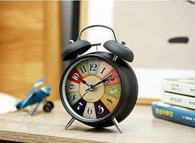 GVJ TRADERS Analog-Digital Black Clock