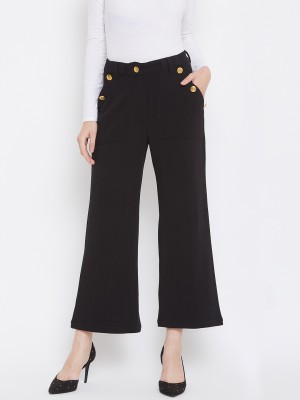 Zastraa Flared Women Black, Black Trousers