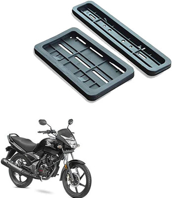 autoformonix Bike Number Plate Frame(Standard Size for All Bikes) - Set of Two for Honda CB Unicorn 150 Bike Number Plate(Plastic 20 cm  x  4 cm)