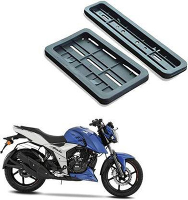 autoformonix Bike Number Plate Frame (Standard Size for All Bikes) (Front & Back) for tvs apache Bike Number Plate(Plastic 28 cm  x  7 cm)