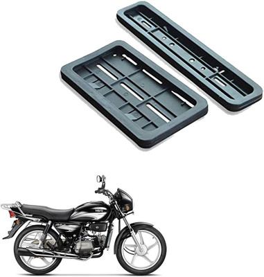 autoformonix Bike Number Plate Frame(Standard Size for All Bikes) - Set of Two for Hero Splendor Plus Bike Number Plate(Plastic 20 cm  x  4 cm)