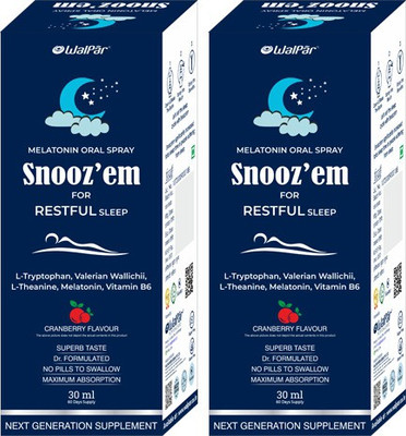WALPAR Snooz’em Melatonin Sleep Spray PACK OF 2(2 x 30 ml)