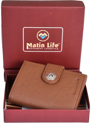 MATIN Life Men Casual Tan Artificial Leather Wallet(5 Card Slots)