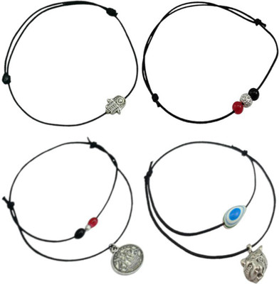 HIGH TRENDZ Combo pack of 4 Single Leg Thread Knot Cotton Dori Anklet(Pack of 4)
