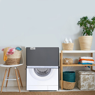 wellhome decor Furnishing Front Loading Washing Machine  Cover(Width: 60.96 cm, Gray)