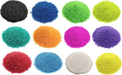 DS1 Sand For Aquarium, Rangoli, 12 Colors 150 gm each Sand Planted Substrate(Multicolor, 1.8 kg)