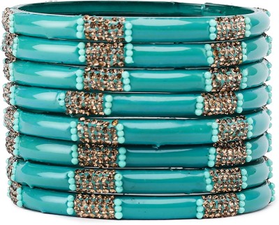 Rijoli Glass Bangle Set(Pack of 8)