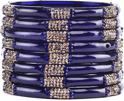 Rijoli Glass Bangle Set(Pack of 8)