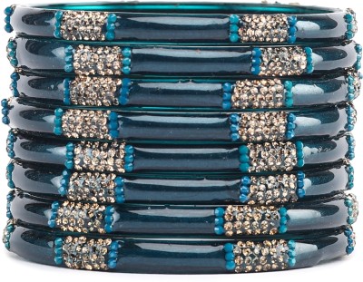 Rijoli Glass Bangle Set(Pack of 8)