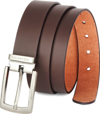 WILDHORN Men Formal Brown Genuine Leather Belt