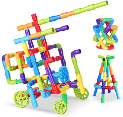 AEXONIZ TOYS Pipe Puzzle Building Blocks Toy Game Set for 3-8 Years Old Kids Boys & Girls(Multicolor)