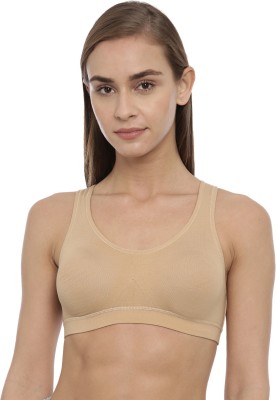 Blossom Women Sports Non Padded Bra(Beige)