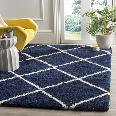 Acarpet Blue Polyester Carpet(3 ft,  X 5 ft, Rectangle)