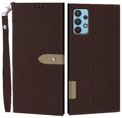 Wynhard Flip Cover for Samsung Galaxy M32 5G(Brown, Grip Case, Pack of: 1)