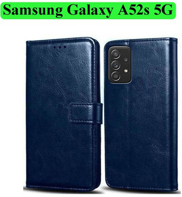 Wynhard Flip Cover for Samsung Galaxy A52, Samsung Galaxy A52s 5G(Blue, Grip Case, Pack of: 1)