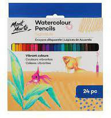 Levin 24pc Watercolor pencil Artist Colour Pencils in Metal Tin Drawing and Sketching Hexagonal Shaped Color Pencils round Shaped Color Pencils round Shaped Color Pencils(Set of 24, Multicolor)