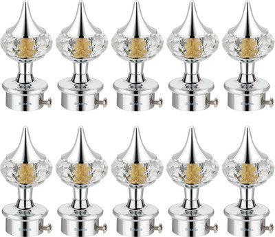 Bzcarts Silver Curtain Knobs Metal(Pack of 10)