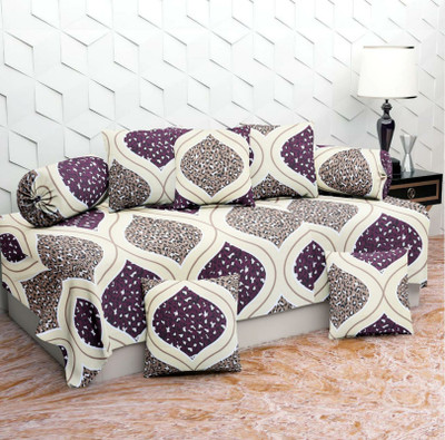 TYLORSTYLE Polycotton Abstract Diwan Set(Multicolor)