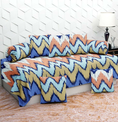 TYLORSTYLE Polycotton Abstract Diwan Set(Multicolor)