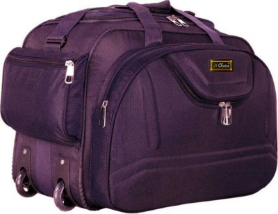 N Choice (Expandable) 40 L Strolley Duffel Bag - (Expandable) Waterproof Polyester Lightweight 40 L Luggage with 2 Wheels (Multi colour) Duffel With Wheels (Strolley)