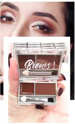 REIMICHI Best Dual Eyebrow Powder Cake Cream Palette Eyebrow Make Up Palette With Brush 3.6 g(MULTI COLOR)