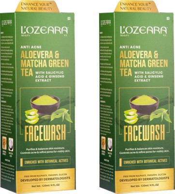 LOZEARA BEAUTY N.Y Anti Acne Aloe Vera & Matcha Green Tea  Face Wash(240 ml)