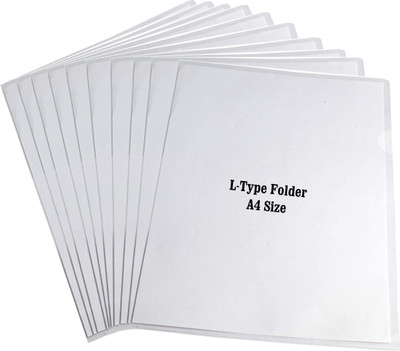SHINING ZON HEVY PLASTIC PolyPropylene Document File(Set Of 10, Transparent)