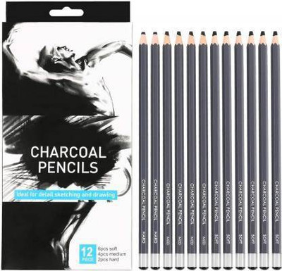 Levin Charcoal Pencils Pencil(Pack of 12)